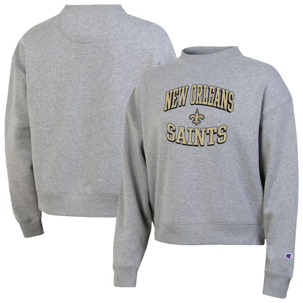 New Orleans Saints Champion Women's Triumph Tri-Blend Sweatshirt - Gray - NFL