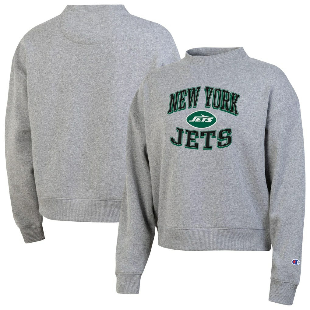 New York Jets Champion Women's Triumph Tri-Blend Sweatshirt - Gray - NFL