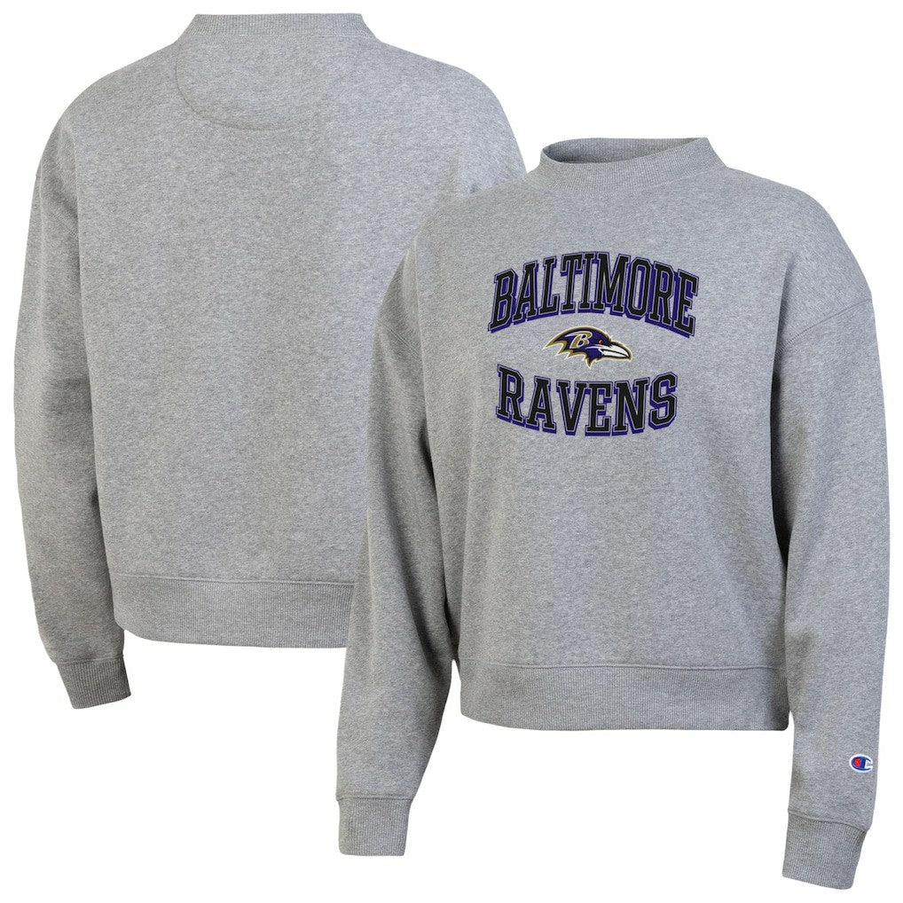 Baltimore Ravens Champion Women's Triumph Tri-Blend Sweatshirt - Gray - NFL