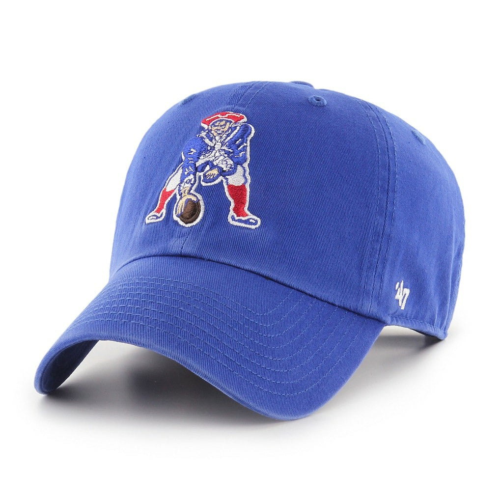 New England Patriots '47 Throwback Clean Up Adjustable Hat - Royal - 47 brand