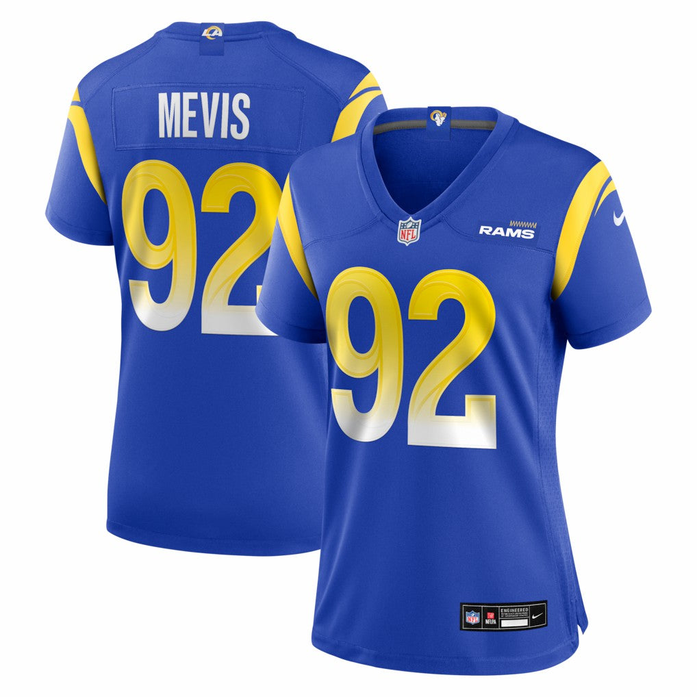 Harrison Mevis Los Angeles Rams Women's Team Game Jersey - Royal - Nike