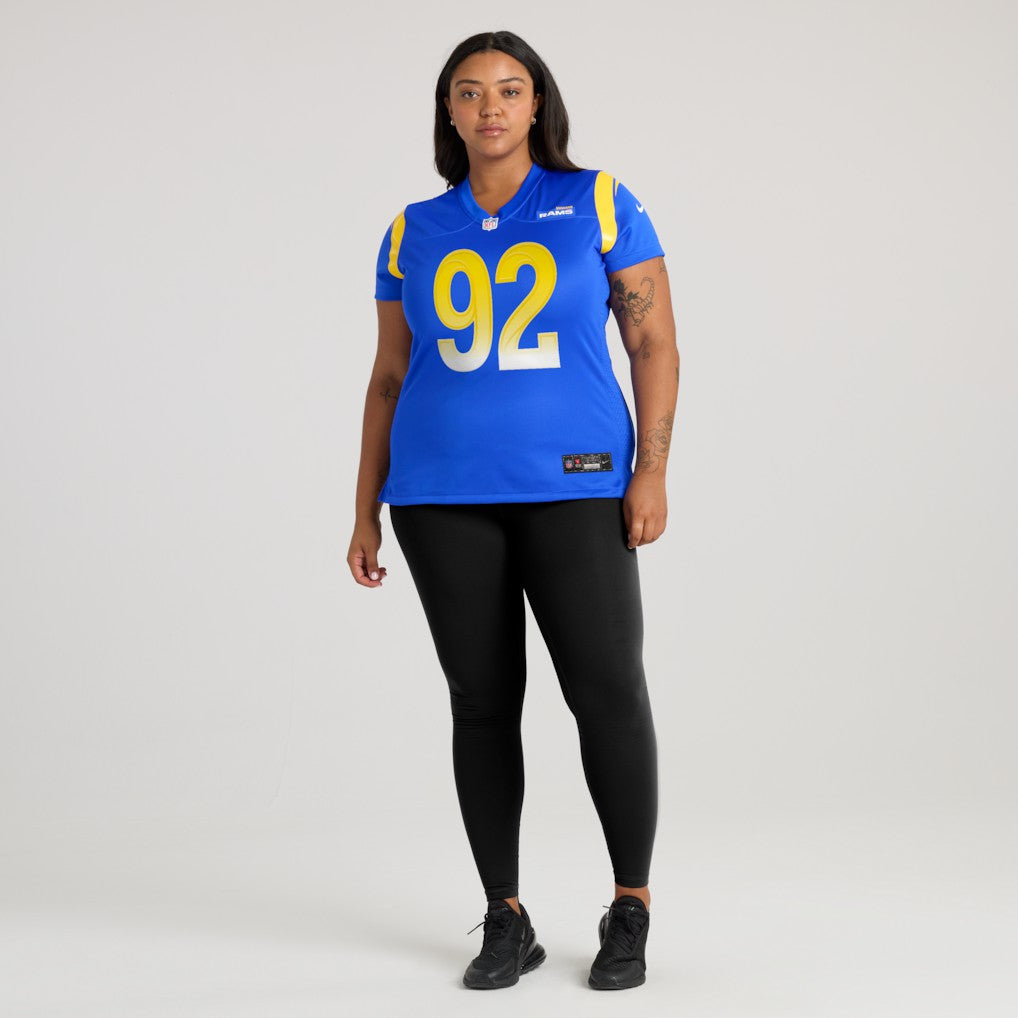 Harrison Mevis Los Angeles Rams Women's Team Game Jersey - Royal - Nike