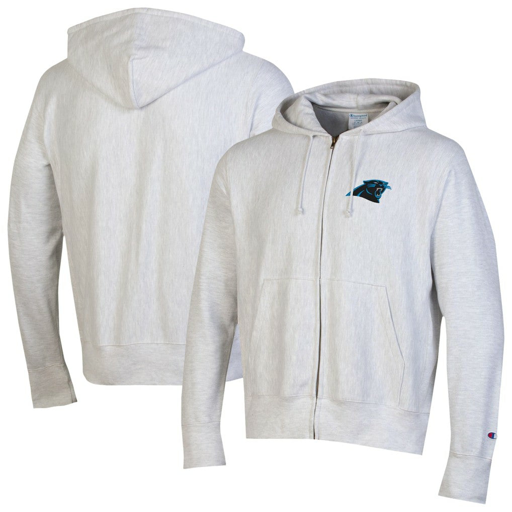 Carolina Panthers Champion Reverse Weave Full-Zip Hoodie - Gray - NFL