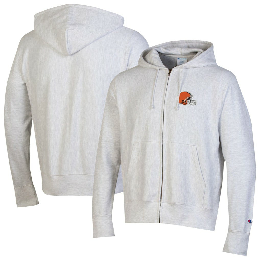 Cleveland Browns Champion Reverse Weave Full-Zip Hoodie - Gray - NFL
