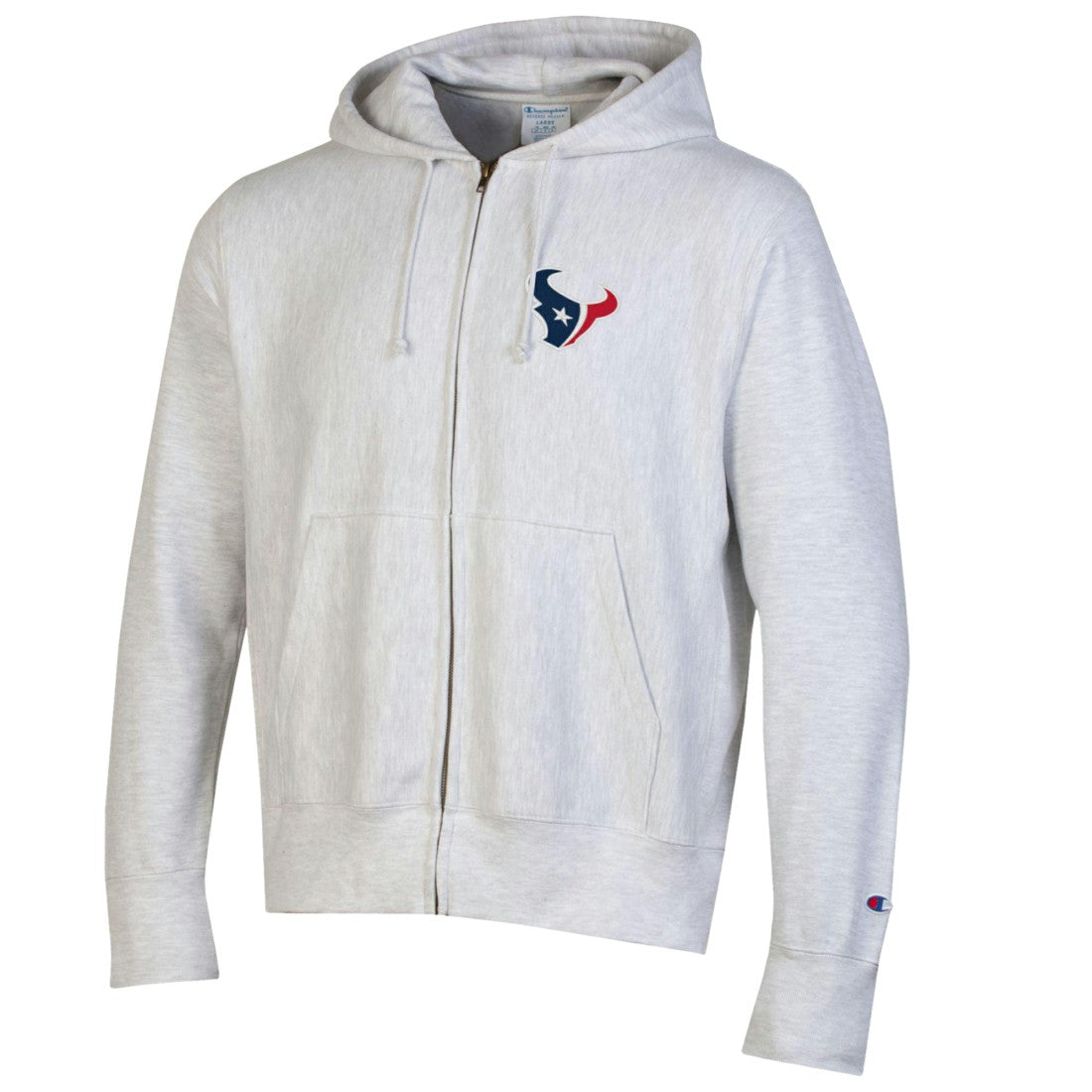 Houston Texans Champion Reverse Weave Full-Zip Hoodie - Gray - NFL