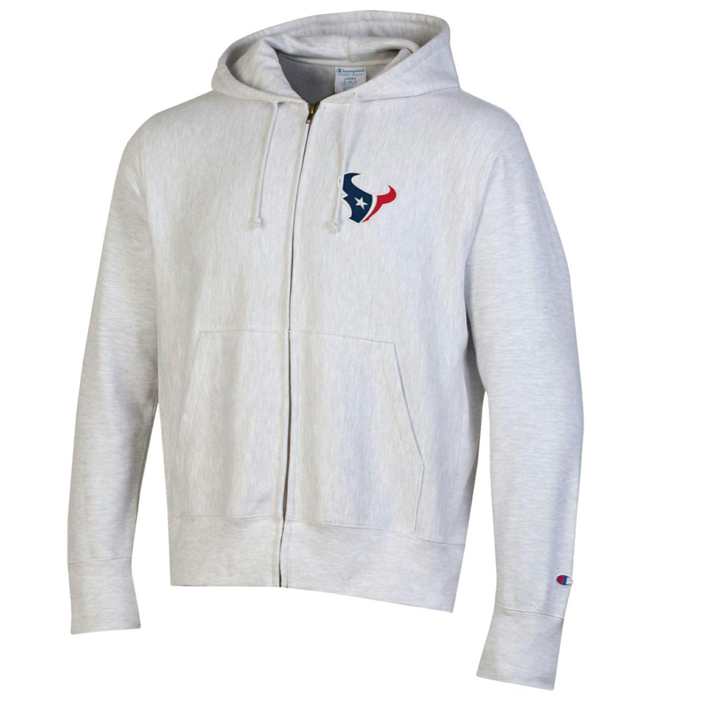 Houston Texans Champion Reverse Weave Full-Zip Hoodie - Gray - NFL