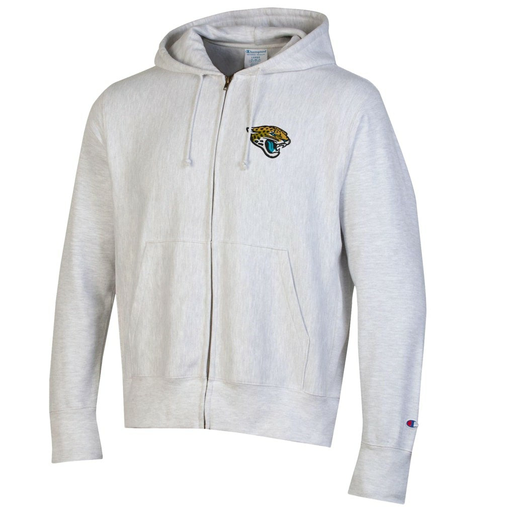 Jacksonville Jaguars Champion Reverse Weave Full-Zip Hoodie - Gray - NFL