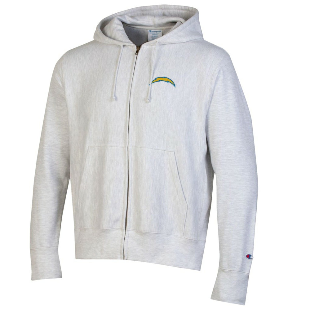 Los Angeles Chargers Champion Reverse Weave Full-Zip Hoodie - Gray - NFL