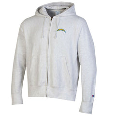 Los Angeles Chargers Champion Reverse Weave Full-Zip Hoodie - Gray - NFL