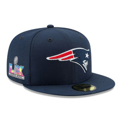 New England Patriots New Era Super Bowl LX Side Patch 59FIFTY Fitted Hat - Navy - NFL