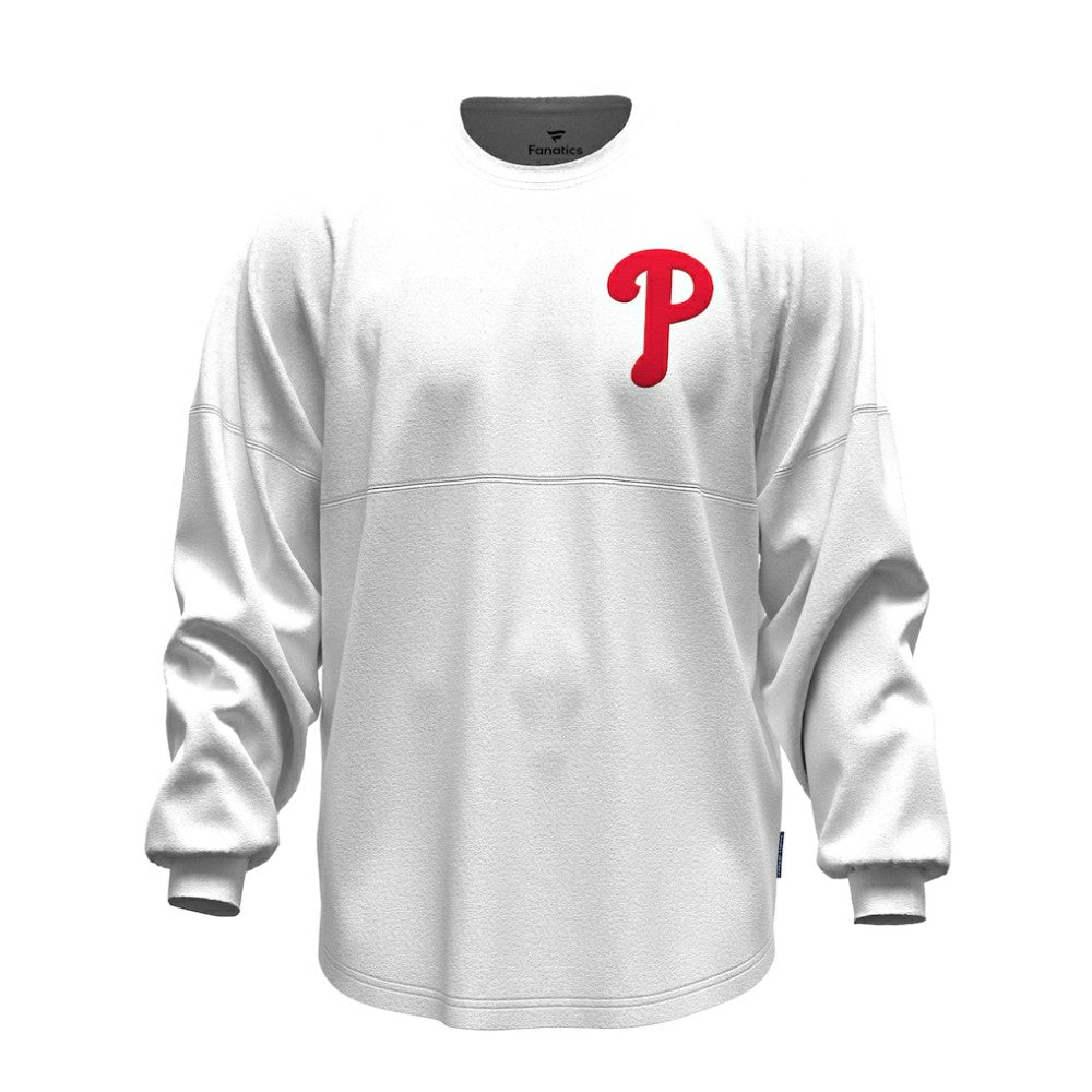 Philadelphia Phillies Fanatics Women's Baseball Stitch Spirit Jersey Long Sleeve T-Shirt Near Me