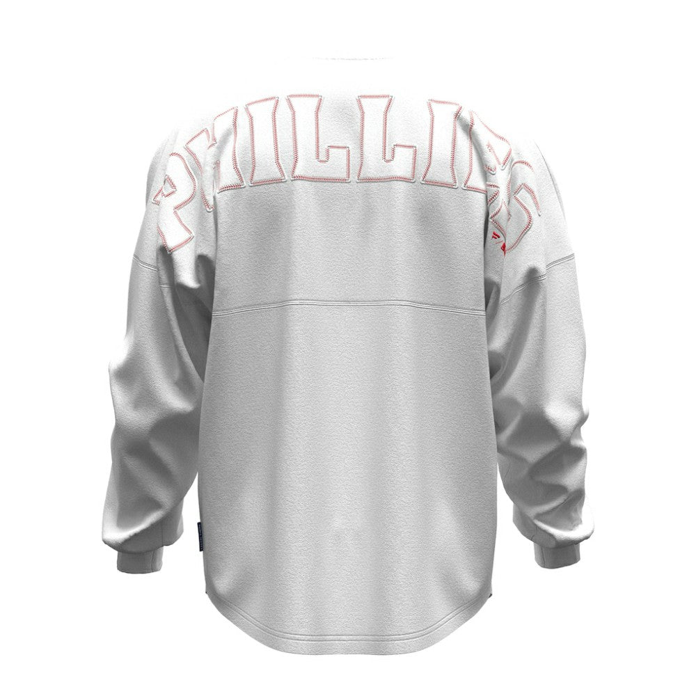 Philadelphia Phillies Fanatics Women's Baseball Stitch Spirit Jersey Long Sleeve T-Shirt Near Me