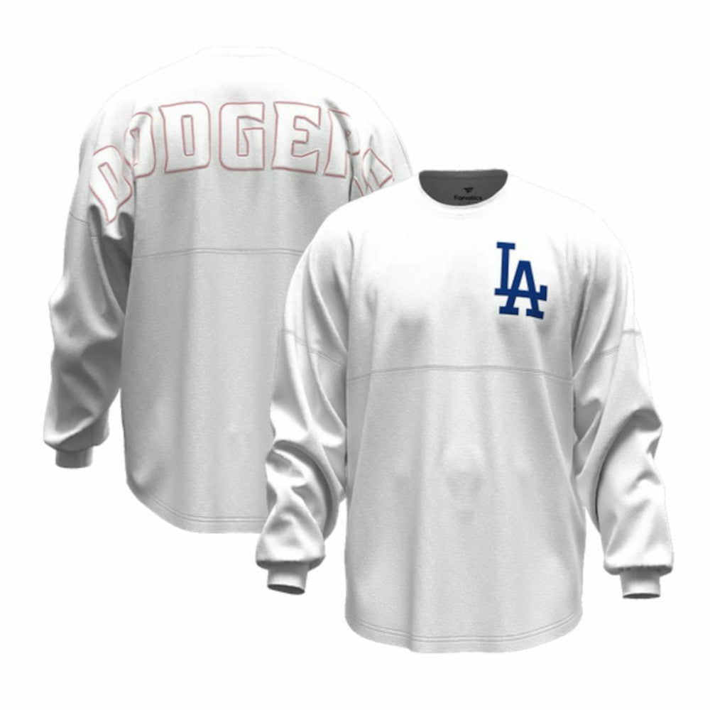 Los Angeles Dodgers Fanatics Women's Baseball Stitch Spirit Jersey Long Sleeve T-Shirt Discount