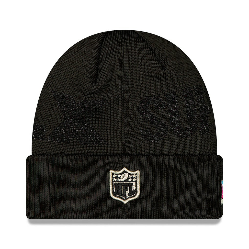 New England Patriots New Era Super Bowl LX Opening Night Cuffed Knit Hat - Black - NFL