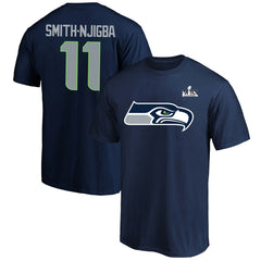Jaxon Smith-Njigba Seattle Seahawks Super Bowl LX Patch Big & Tall Name & Number T-Shirt - College Navy - Fanatics