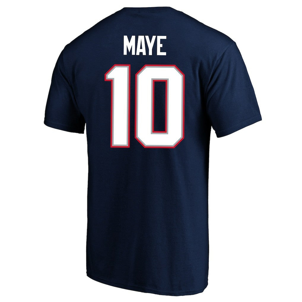 Drake Maye New England Patriots Super Bowl LX Patch Big & Tall Name & Number T-Shirt - Navy - Fanatics