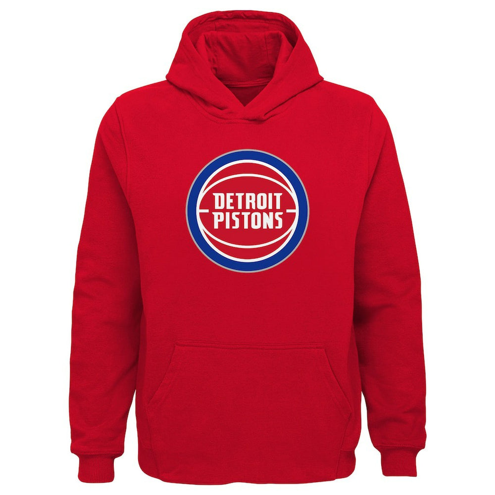 Detroit Pistons Outerstuff Youth Primary Logo Pullover Hoodie Red