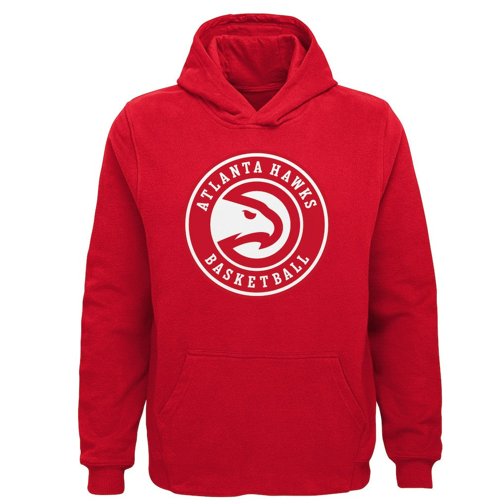 Atlanta Hawks Outerstuff Youth Primary Logo Pullover Hoodie Red