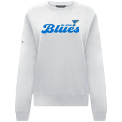 St. Louis Blues Levelwear Women's Yvette Big Script Tri-Blend Sweatshirt - White | NHL Lifestyle