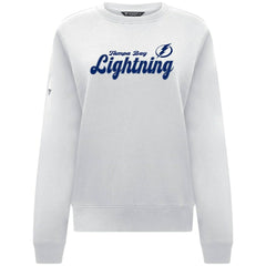Tampa Bay Lightning Levelwear Women's Yvette Big Script Tri-Blend Sweatshirt - White | NHL on sale