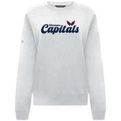 Washington Capitals Levelwear Women's Yvette Big Script Tri-Blend Sweatshirt - White | NHL discount