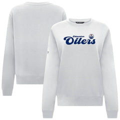 Edmonton Oilers Levelwear Women's Yvette Big Script Tri-Blend Sweatshirt - White | NHL discount