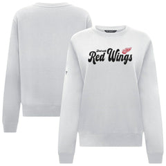 Detroit Red Wings Levelwear Women's Yvette Big Script Tri-Blend Sweatshirt - White | NHL near me