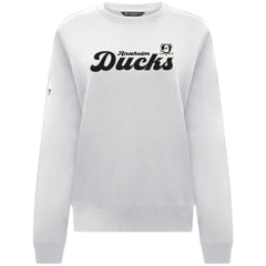 Anaheim Ducks Levelwear Women's Yvette Big Script Tri-Blend Sweatshirt - White | NHL Lifestyle