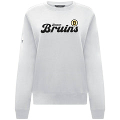 Boston Bruins Levelwear Women's Yvette Big Script Tri-Blend Sweatshirt - White | NHL discount