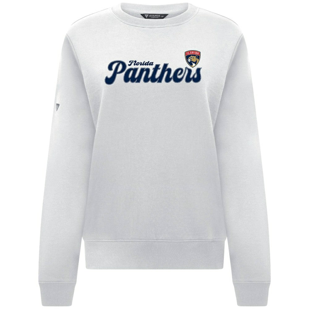 Florida Panthers Levelwear Women's Yvette Big Script Tri-Blend Sweatshirt - White | NHL on sale