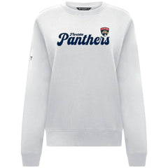 Florida Panthers Levelwear Women's Yvette Big Script Tri-Blend Sweatshirt - White | NHL on sale