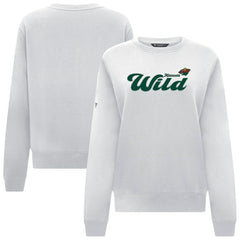 Minnesota Wild Levelwear Women's Yvette Big Script Tri-Blend Sweatshirt - White | NHL Lifestyle