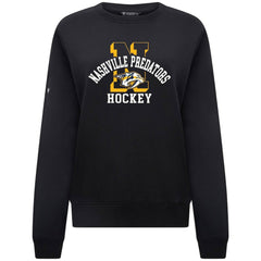 Nashville Predators Levelwear Women's Yvette Limelight Big Letter Sweatshirt - Black | NHL Clearance