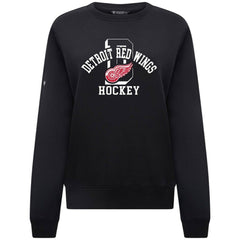Detroit Red Wings Levelwear Women's Yvette Limelight Big Letter Sweatshirt - Black | NHL discount