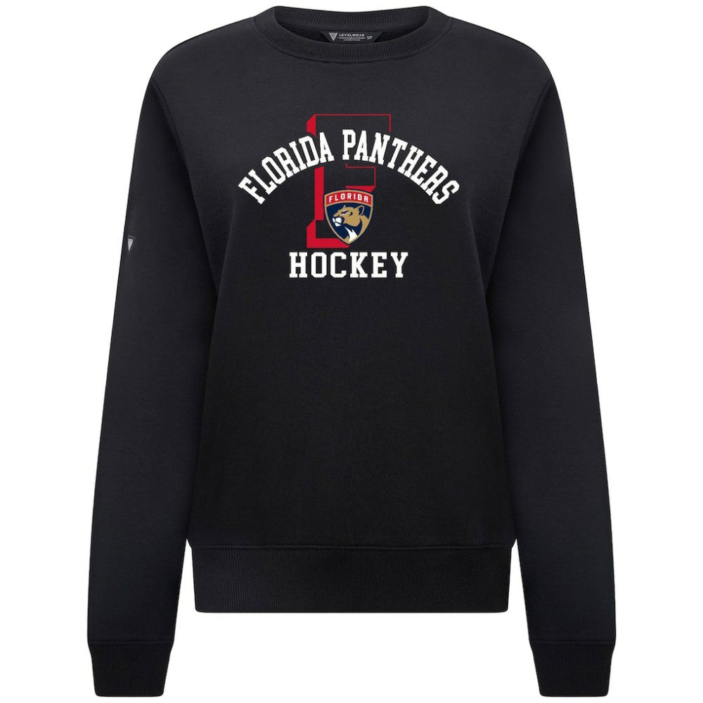 Florida Panthers Levelwear Women's Yvette Limelight Big Letter Sweatshirt - Black | NHL Lifestyle
