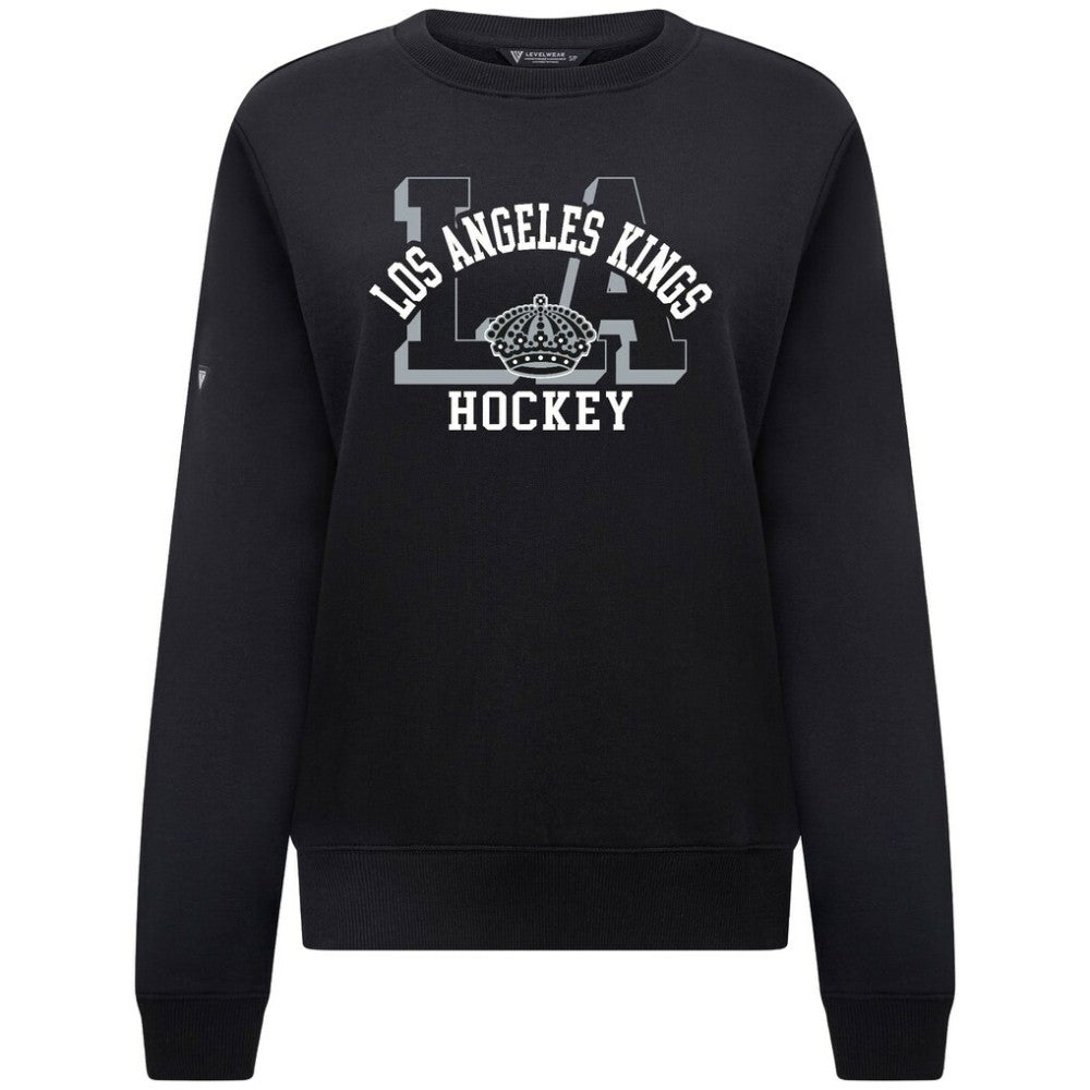 Los Angeles Kings Levelwear Women's Yvette Limelight Big Letter Sweatshirt - Black | NHL sale
