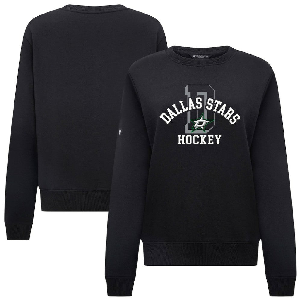 Dallas Stars Levelwear Women's Yvette Limelight Big Letter Sweatshirt - Black | NHL online
