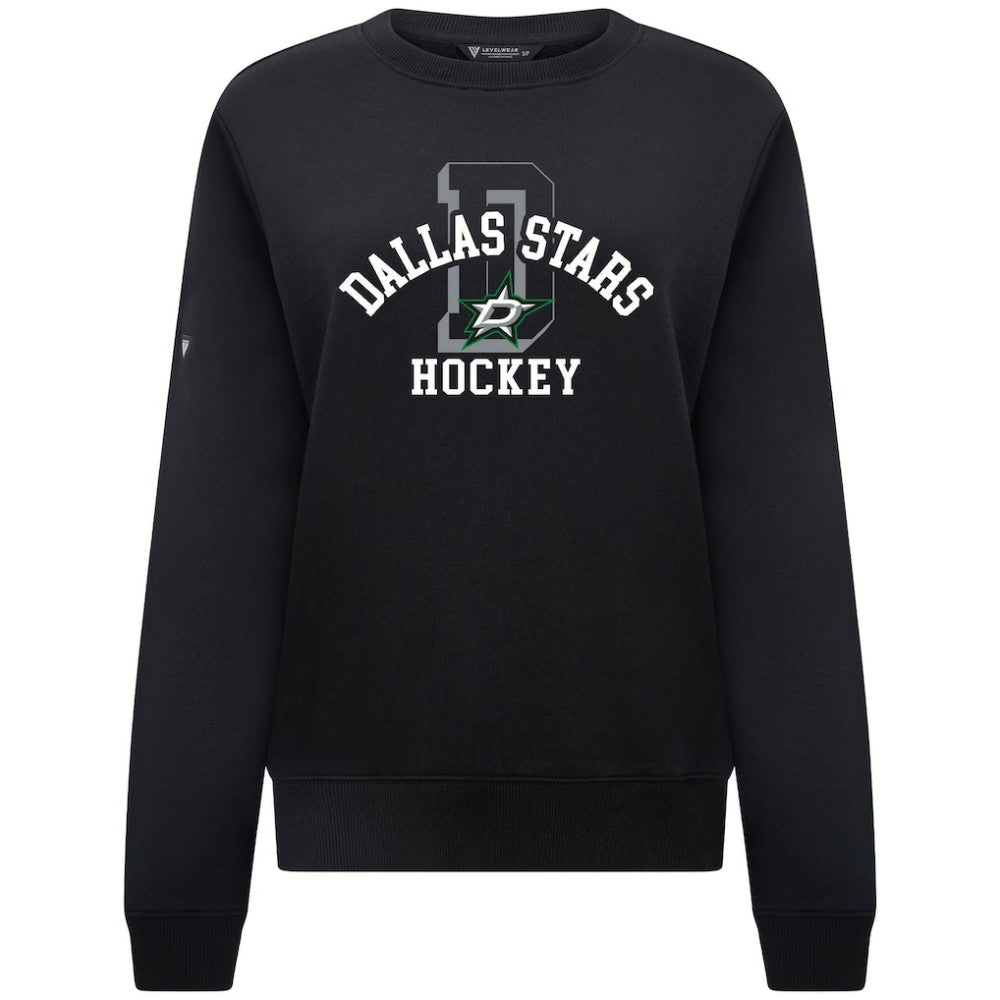 Dallas Stars Levelwear Women's Yvette Limelight Big Letter Sweatshirt - Black | NHL online