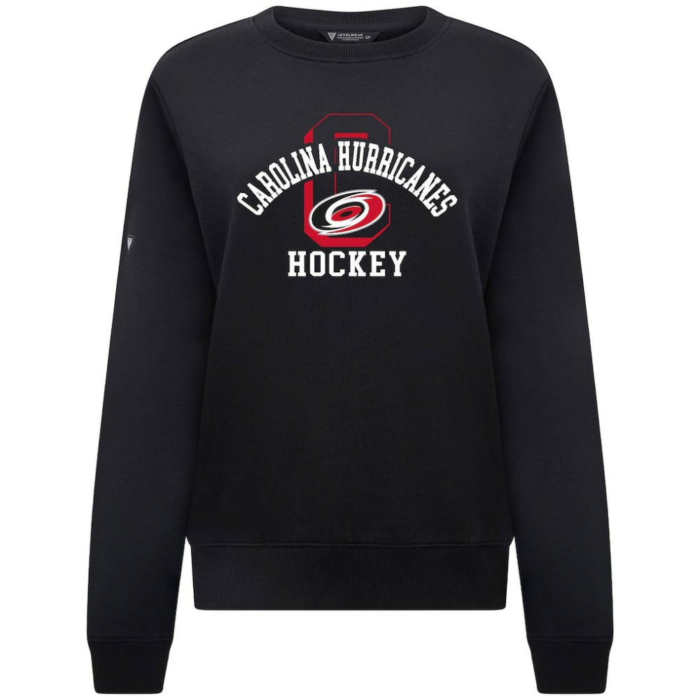 Carolina Hurricanes Levelwear Women's Yvette Limelight Big Letter Sweatshirt - Black | NHL near me