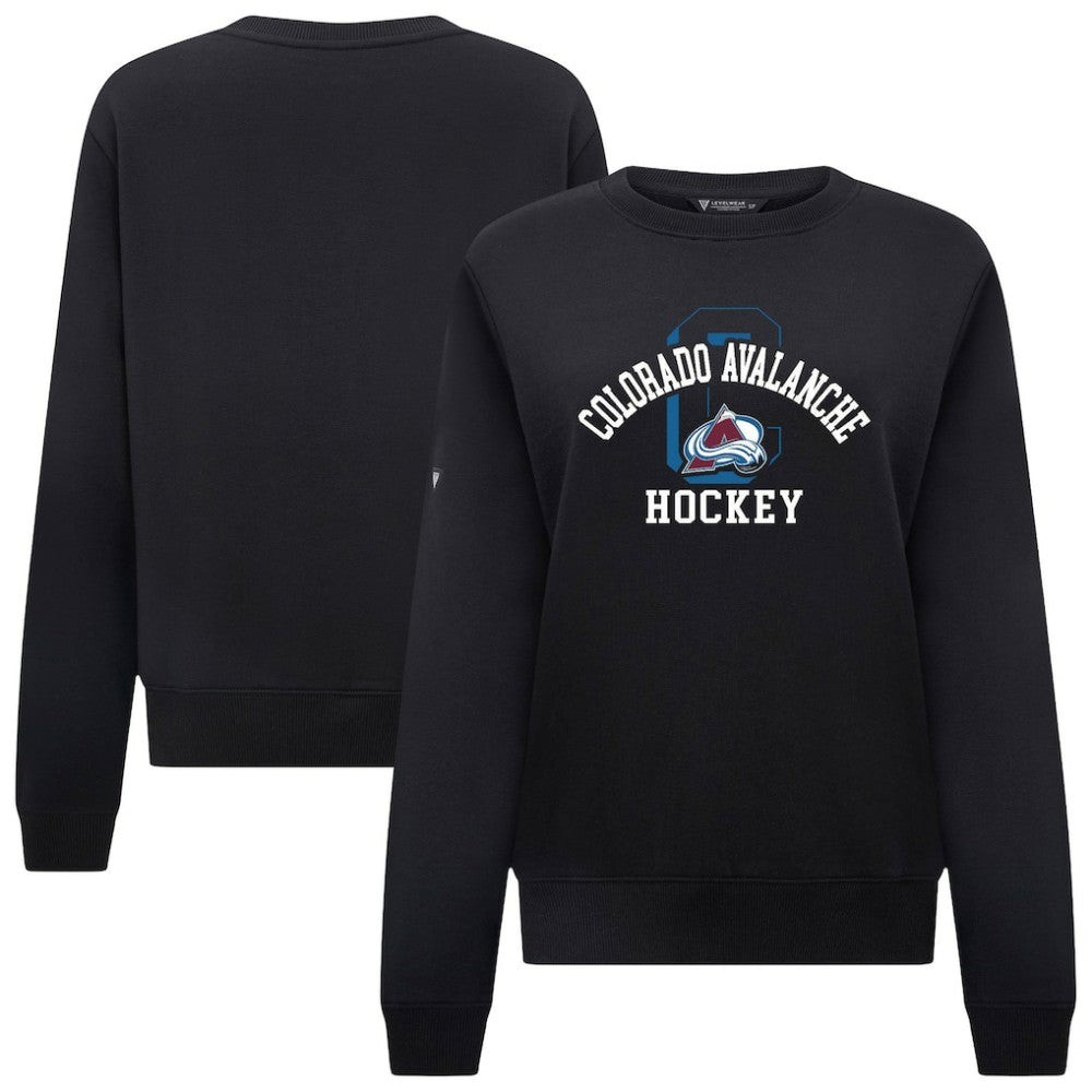 Colorado Avalanche Levelwear Women's Yvette Limelight Big Letter Sweatshirt - Black | NHL on sale
