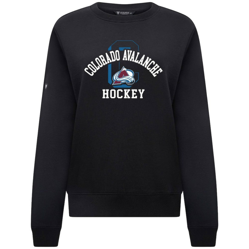 Colorado Avalanche Levelwear Women's Yvette Limelight Big Letter Sweatshirt - Black | NHL on sale