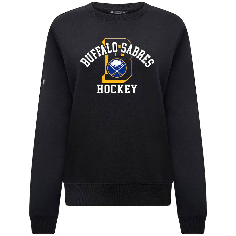 Buffalo Sabres Levelwear Women's Yvette Limelight Big Letter Sweatshirt - Black | NHL online
