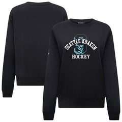 Seattle Kraken Levelwear Women's Yvette Limelight Big Letter Sweatshirt - Black | NHL Lifestyle