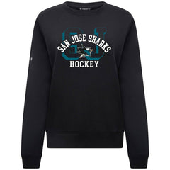 San Jose Sharks Levelwear Women's Yvette Limelight Big Letter Sweatshirt - Black | NHL discount