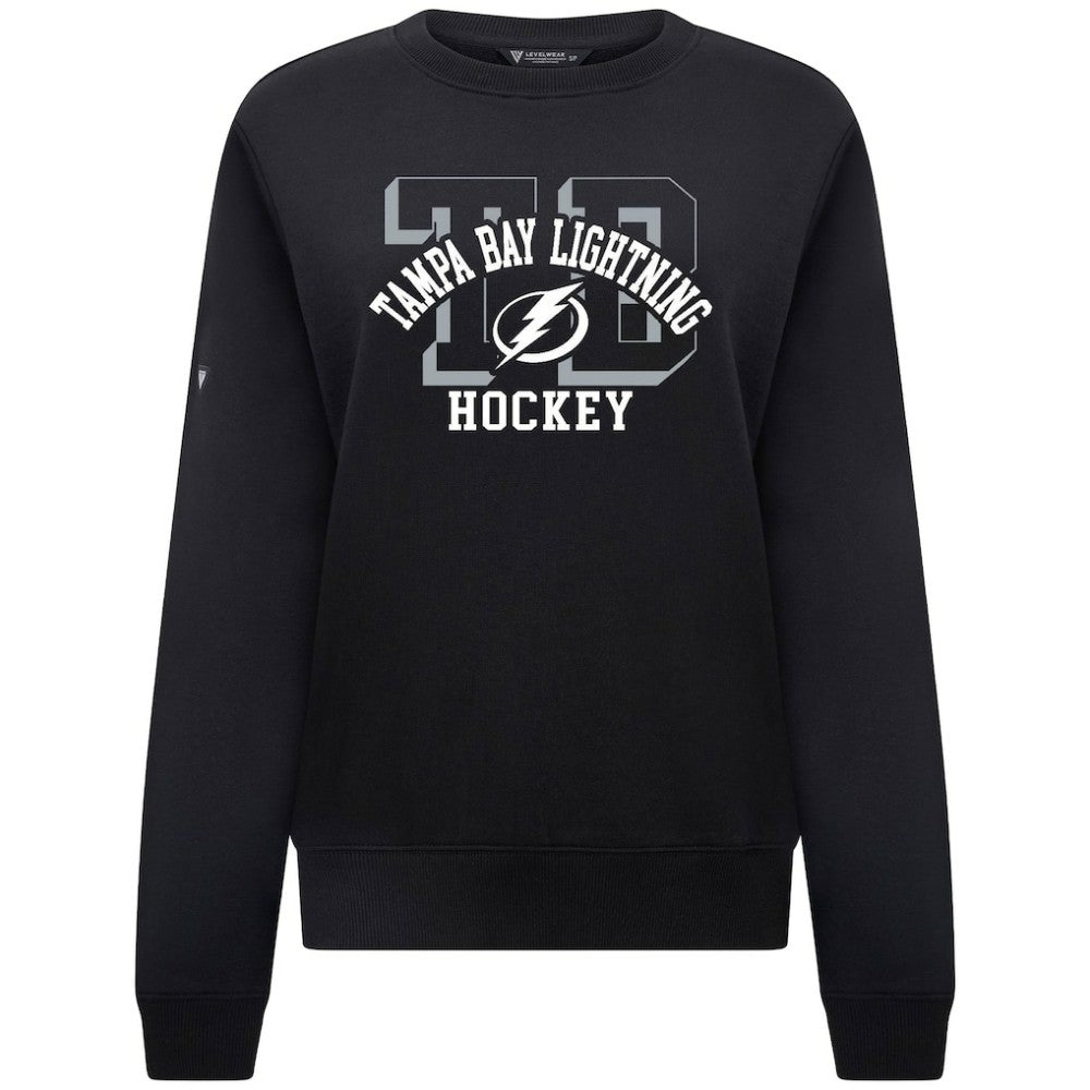 Tampa Bay Lightning Levelwear Women's Yvette Limelight Big Letter Sweatshirt - Black | NHL on sale