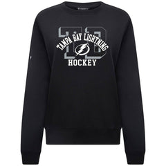 Tampa Bay Lightning Levelwear Women's Yvette Limelight Big Letter Sweatshirt - Black | NHL on sale