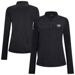 Nashville Predators Levelwear Women's Spike Raglan Quarter-Zip Top - Black | NHL on sale