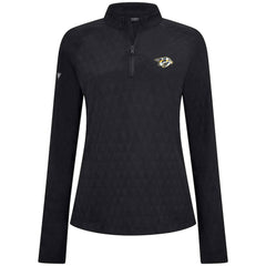 Nashville Predators Levelwear Women's Spike Raglan Quarter-Zip Top - Black | NHL on sale