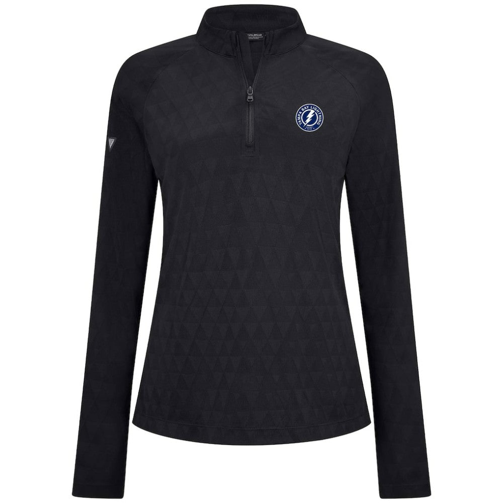 Tampa Bay Lightning Levelwear Women's Spike Raglan Quarter-Zip Top - Black | NHL discount