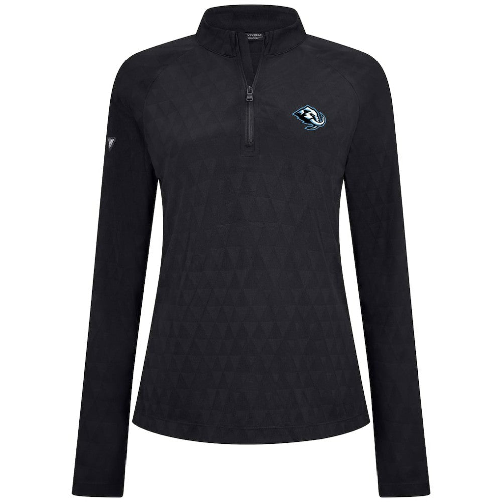 Utah Mammoth Levelwear Women's Spike Raglan Quarter-Zip Top - Black | NHL discount